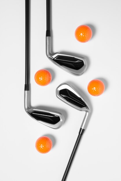 Photo gratuite vue des boules pour le sport de golf