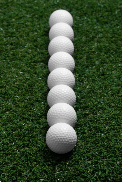 Vue des boules pour le sport de golf