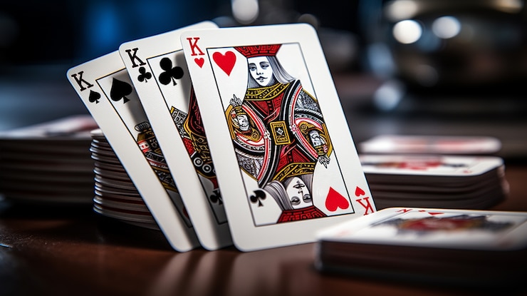 Photo gratuit vue des cartes de jeu des casinos