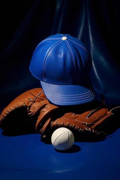 Photo gratuite vue de la casquette de baseball