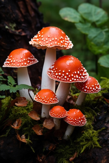 Photo gratuite vue des champignons dans la nature