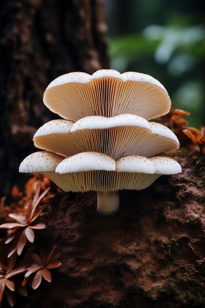 Vue des champignons dans la nature