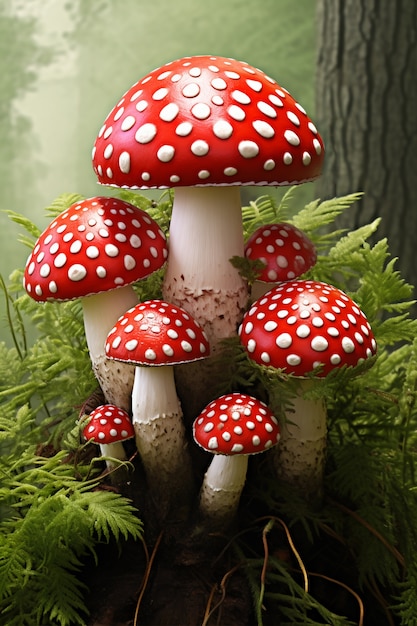 Vue des champignons dans la nature