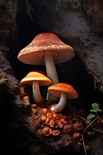 Photo gratuite vue des champignons dans la nature