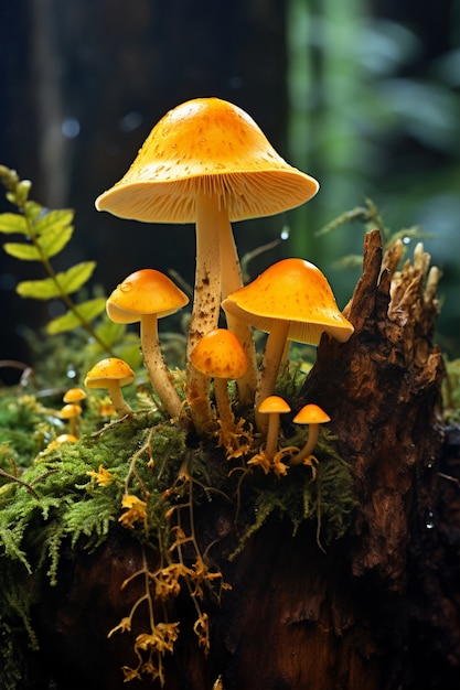 Photo gratuite vue des champignons dans la nature