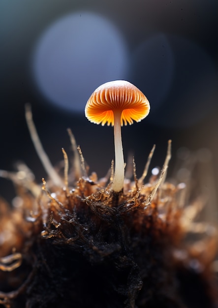 Photo gratuite vue des champignons qui poussent dans la nature