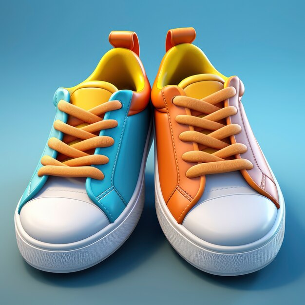 Vue des chaussures graphiques 3D