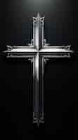 Photo gratuite vue de la croix religieuse 3d