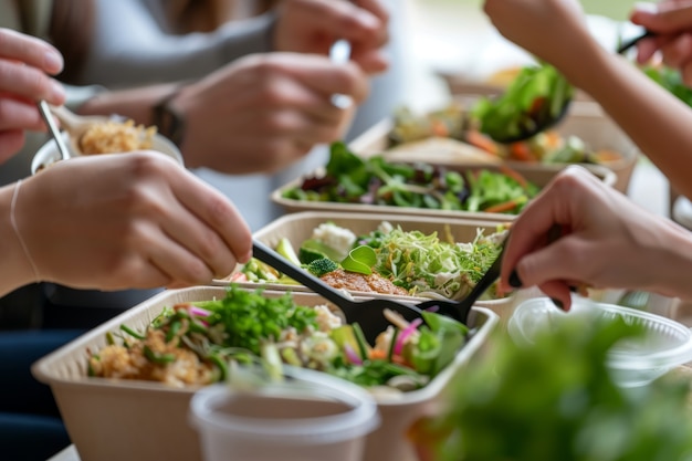 Photo gratuite vue d'un délicieux repas prêt à manger