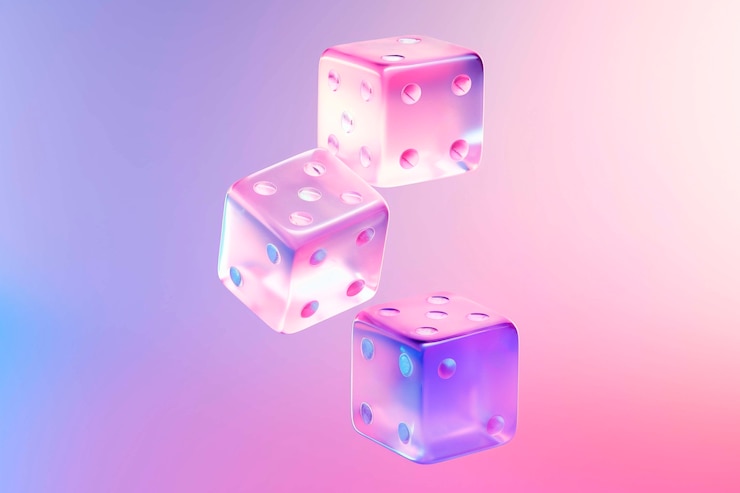 Photo gratuit vue des dés 3d