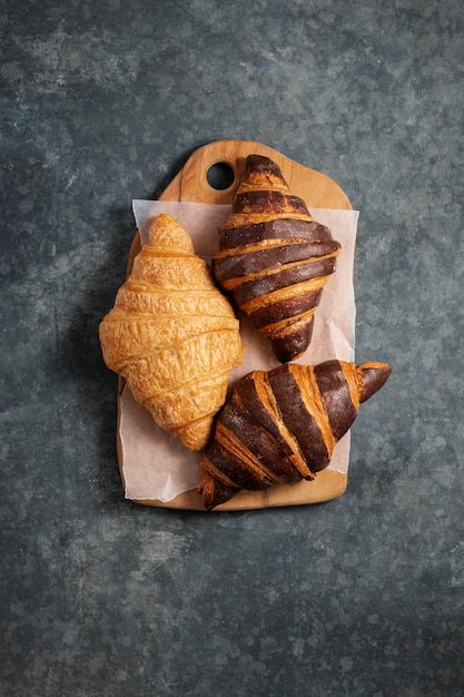 Vue De Dessus Arrangement De Produits De Boulangerie Végétaliens