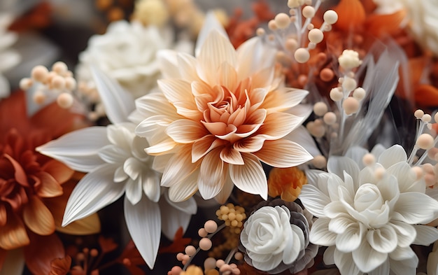 Photo gratuite vue de dessus bel arrangement de fleurs