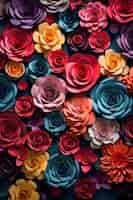 Photo gratuite vue de dessus bel arrangement de roses