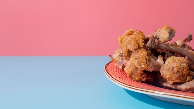 Vue de dessus sur le concept de cuisson des déchets