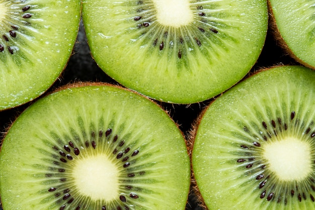 Vue de dessus délicieuse texture kiwi