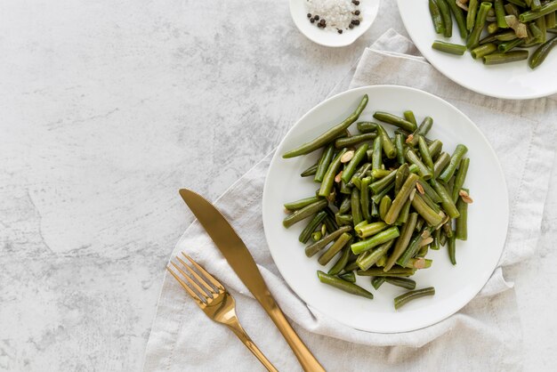 Vue de dessus de délicieux aliments sains