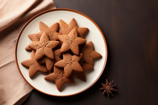 Photo gratuite vue de dessus de délicieux biscuits