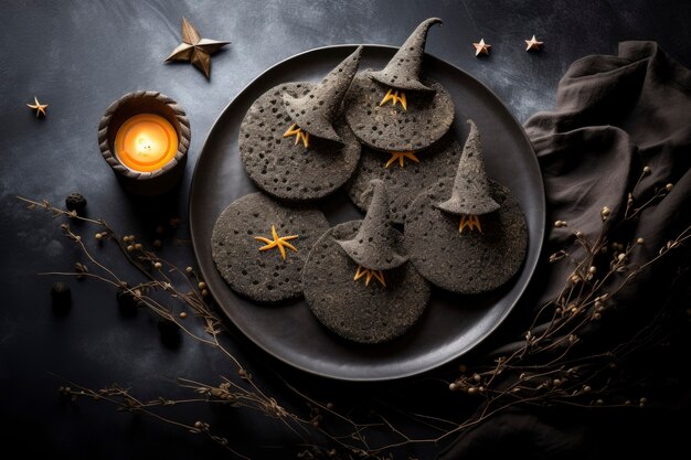 Vue de dessus de délicieux biscuits