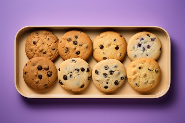 Photo gratuite vue de dessus de délicieux biscuits