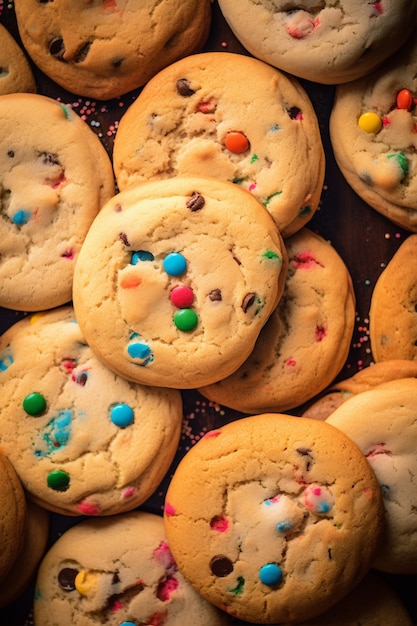 Vue de dessus de délicieux biscuits