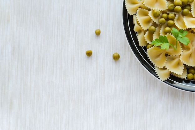 Vue de dessus délicieux plat de pâtes