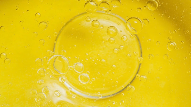 Vue de dessus fond liquide jaune