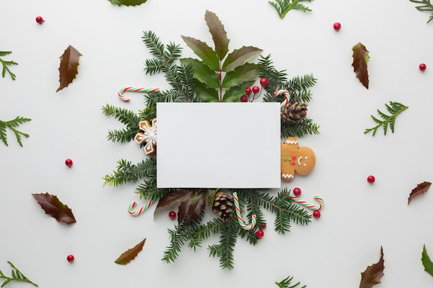 Vue De Dessus Maquette De Décoration De Noël