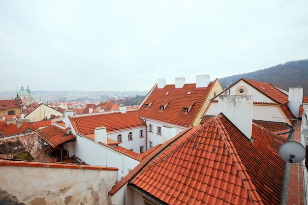 Vue de dessus de Prague