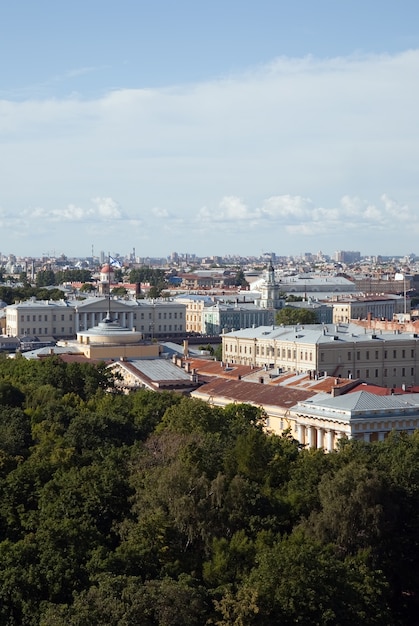 Vue de dessus de Saint-Pétersbourg