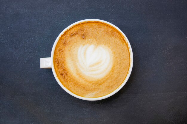 Vue de dessus tasse de café