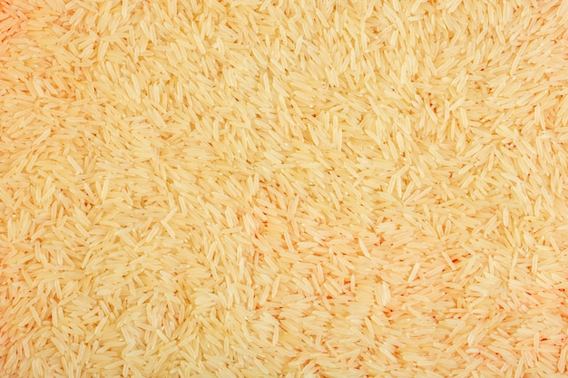 Vue de dessus de la texture des graines de riz