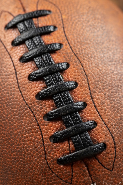 Vue du ballon de football américain