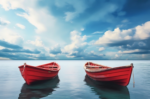 Photo gratuite vue du bateau sur l'eau