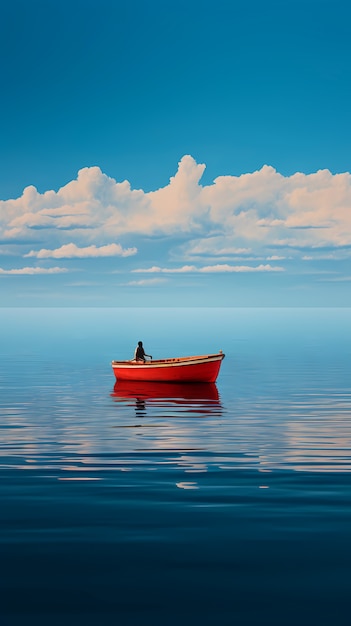 Vue du bateau sur l'eau