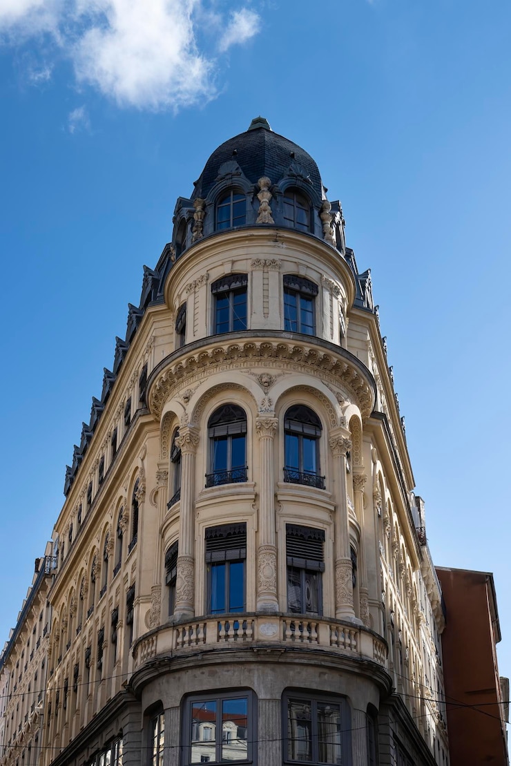 Photo gratuit vue du célèbre bâtiment de la ville de lyon