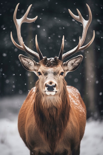 Photo gratuite vue du cerf sauvage dans la nature