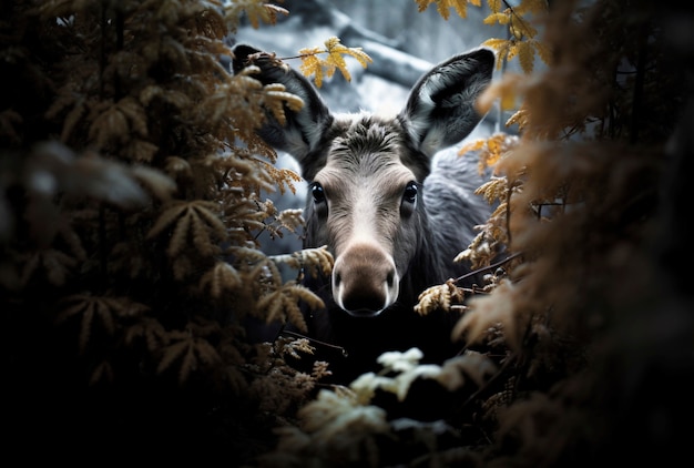 Vue du cerf sauvage dans la nature