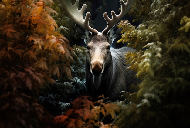 Vue du cerf sauvage dans la nature