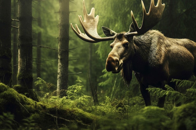 Photo gratuite vue du cerf sauvage dans la nature