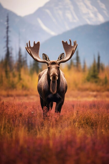 Vue du cerf sauvage dans la nature