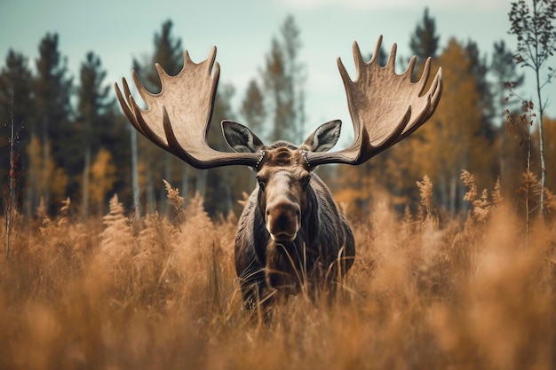 Vue du cerf sauvage dans la nature