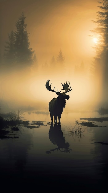 Photo gratuite vue du cerf sauvage dans la nature