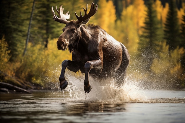 Photo gratuite vue du cerf sauvage dans la nature