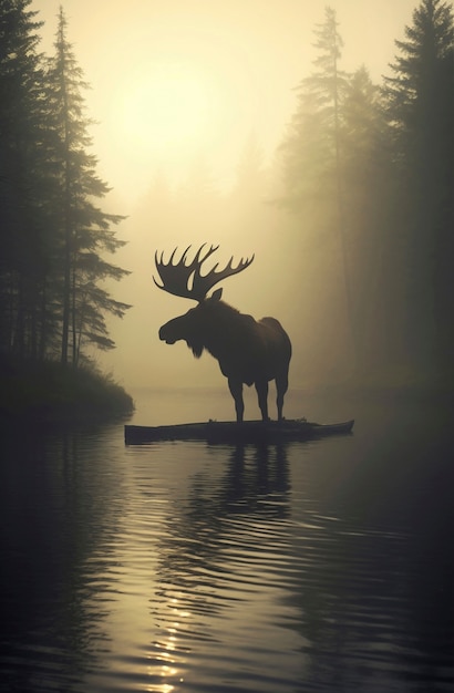 Photo gratuite vue du cerf sauvage dans la nature