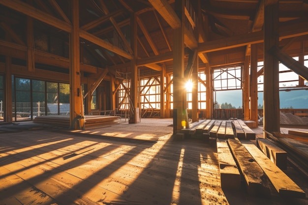 Vue du chantier de construction moderne