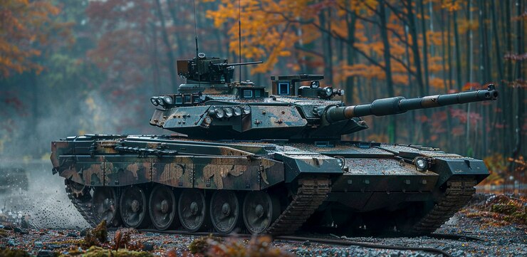Photo gratuit vue du char armé utilisé au combat et en temps de guerre