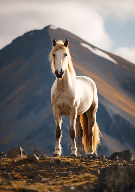 Photo gratuite vue du cheval sauvage