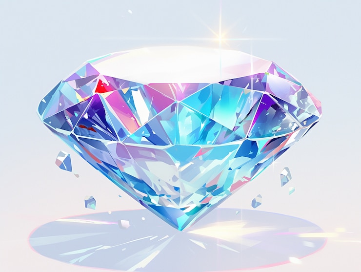 Photo gratuit vue du diamant de dessin animé brillant