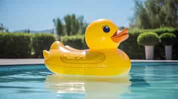 Photo gratuite vue du flotteur de la piscine d'été