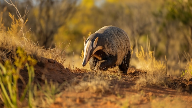 Photo gratuite vue du fourmilier sauvage